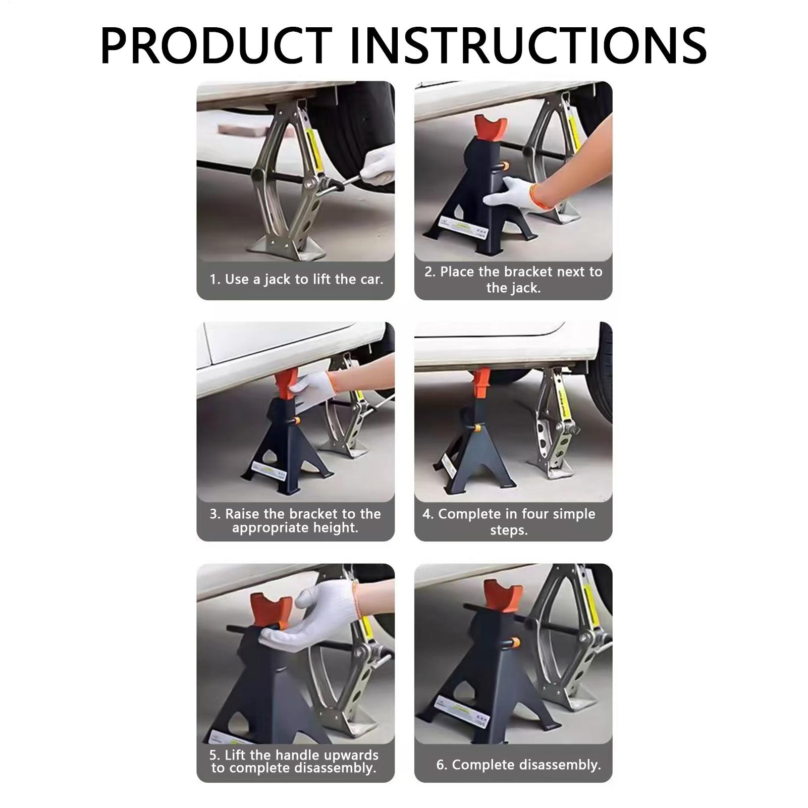 Car Lift - Truck Jack Stands 3 Ton/ 6