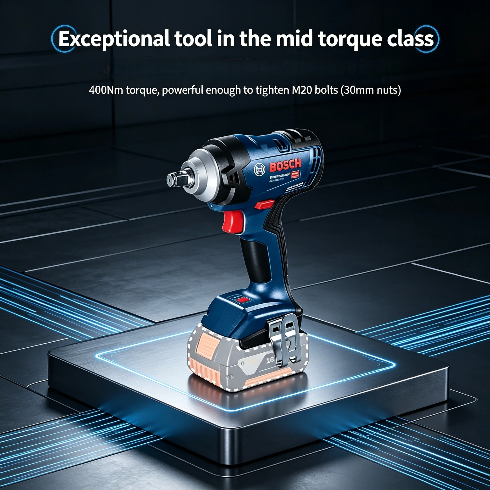 ‌Bosch GDS 18V-400 18V Brushle - đánh giá và giá Torque Wrench