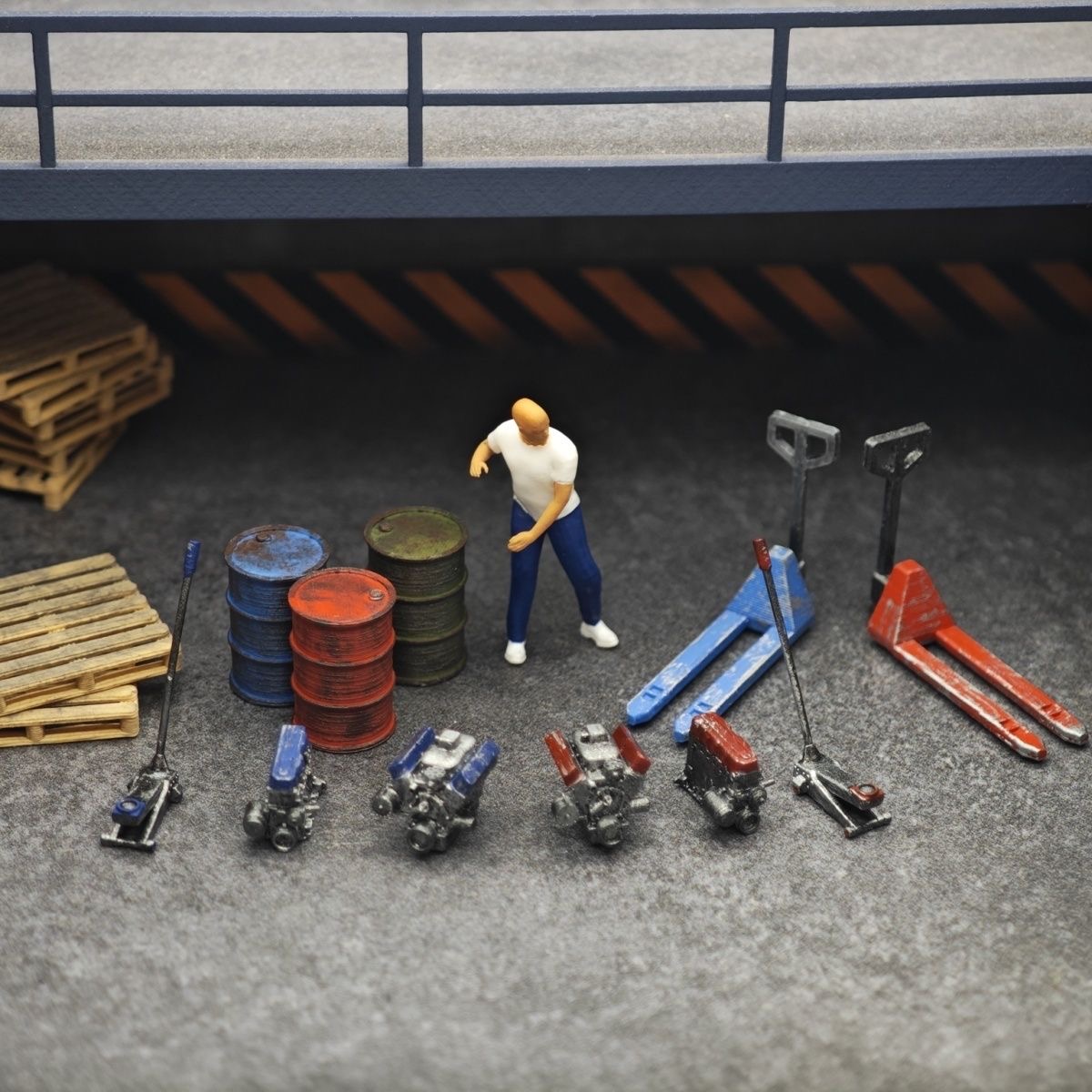 1:64 Car Model Repair Shop Sce - đánh giá và giá Car Jack