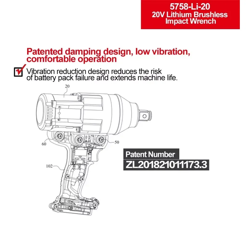 Devon 20V large torque three t - đánh giá và giá Torque Wrench