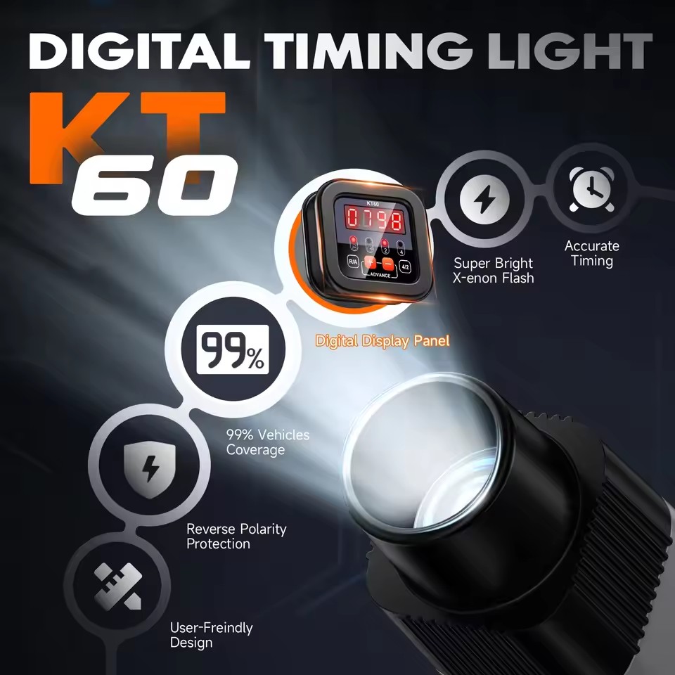 KZYEE KT60 Auto Digital 2&4 St - đánh giá và giá Timing Light Gun