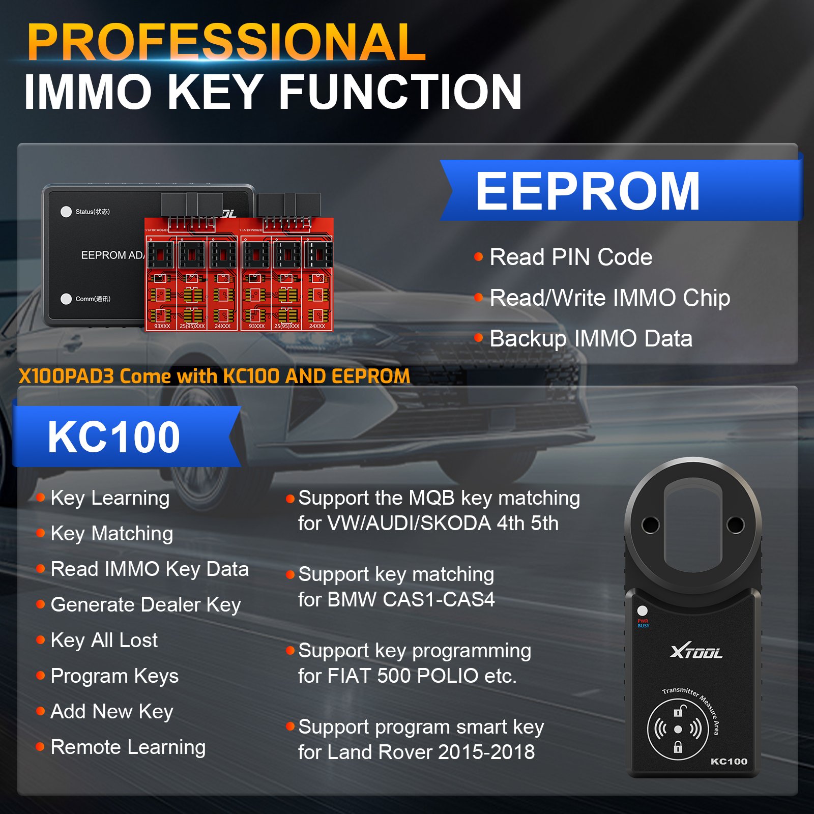 XTOOL X100 PAD3 Automotive Key - đánh giá và giá Car Diagnostic Tool