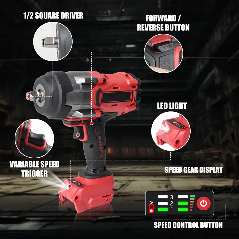 Cordless Impact Wrench 1/2 inc - đánh giá và giá Torque Wrench